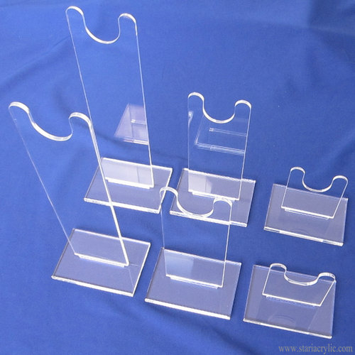 Pair of Clear Acrylic Sword Holder Stand Brackets Katana Stand 