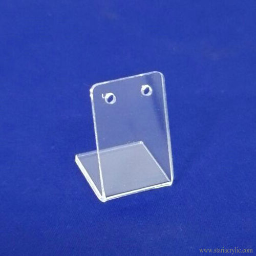 Mini Clear Single Pair Acrylic Earring Display with Angled Back