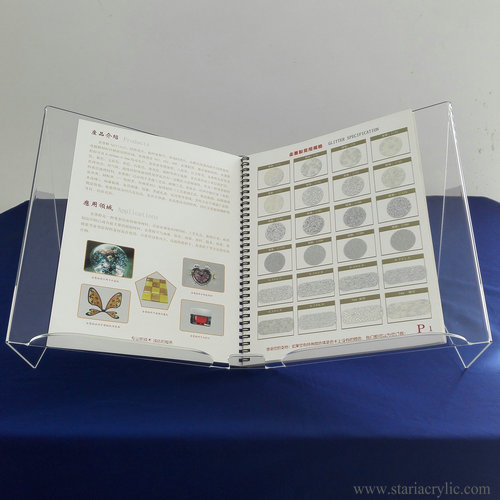 Clear Acrylic Open Book Display Stand