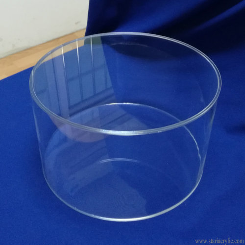 Clear Round Tube Acrylic Cylinder Container with Removable